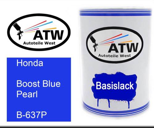 Honda, Boost Blue Pearl, B-637P: 500ml Lackdose, von ATW Autoteile West.